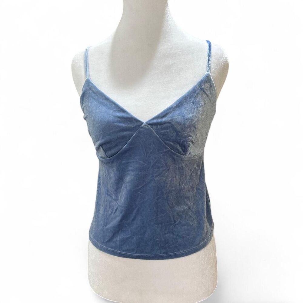 Blue Velvet Babydoll Cami Top